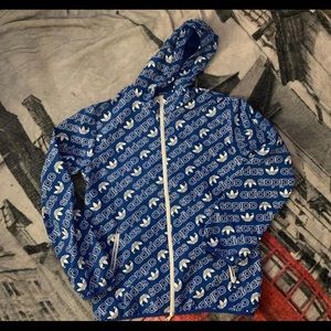 Adidas Blue Windbreaker